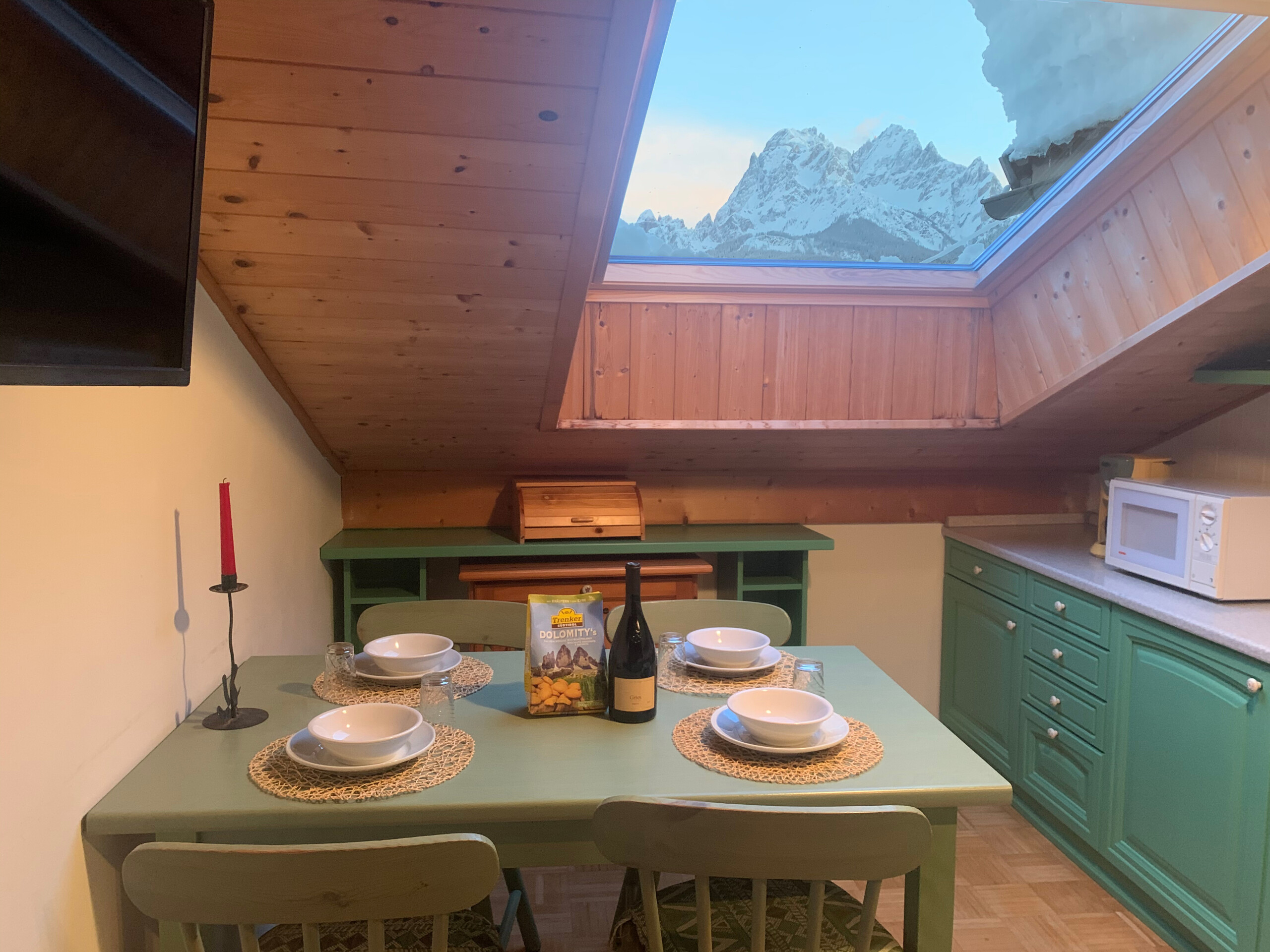 Zona pranzo panoramica appartamento 6